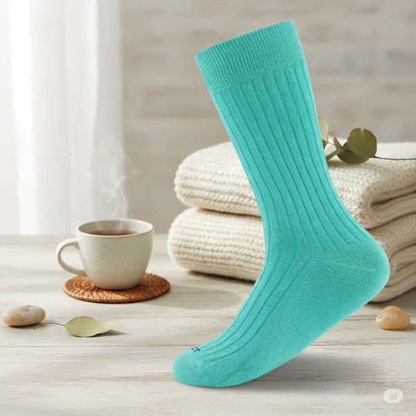 Turquoise_Blue_Premium_Calf_Length_Formal_Socks___For_Men