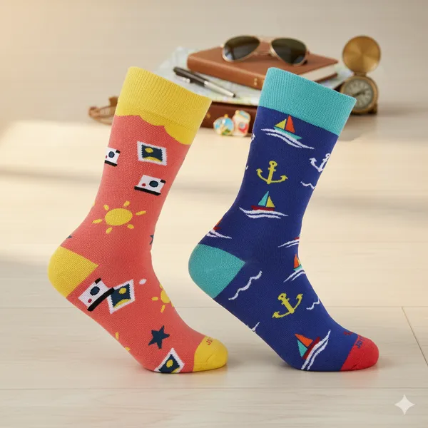 Pack_of_2_Blue_&_Orange_Printed_Cotton_Socks_For_Men