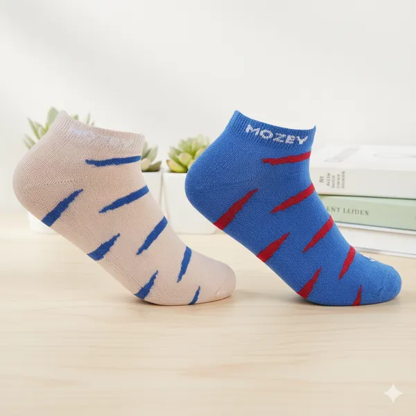 Pack_of_2_Multicolour_Ankle_Length_Cotton__Sneaker_Length_Socks_For_Unisex