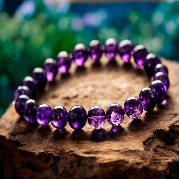 Multicolour_Natural_Amethyst_Crystal_Beaded_Bracelet,_Gemstone_Healing_Stone_Jewellery_For_Men_And_Women,_Calming_Energy_And_Spiritual_Balance_Wristband[with_authentic_lab-certificate]