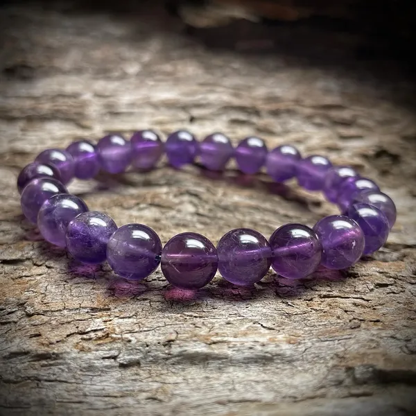 Multicolour_Natural_Amethyst_Crystal_Beaded_Bracelet,_Gemstone_Healing_Stone_Jewellery_For_Men_And_Women,_Calming_Energy_And_Spiritual_Balance_Wristband[with_authentic_lab-certificate]