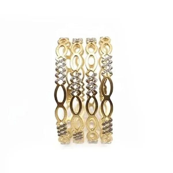 CRUSSTIQUE_GOLD_Elegant_Wide_Cuff_Bangles_for_Women,_Open_Pattern_Design_with_Sparkling_Crystal_Accents,_Stylish_Fashion_Jewellery_for_Party_and_Special_Occasions