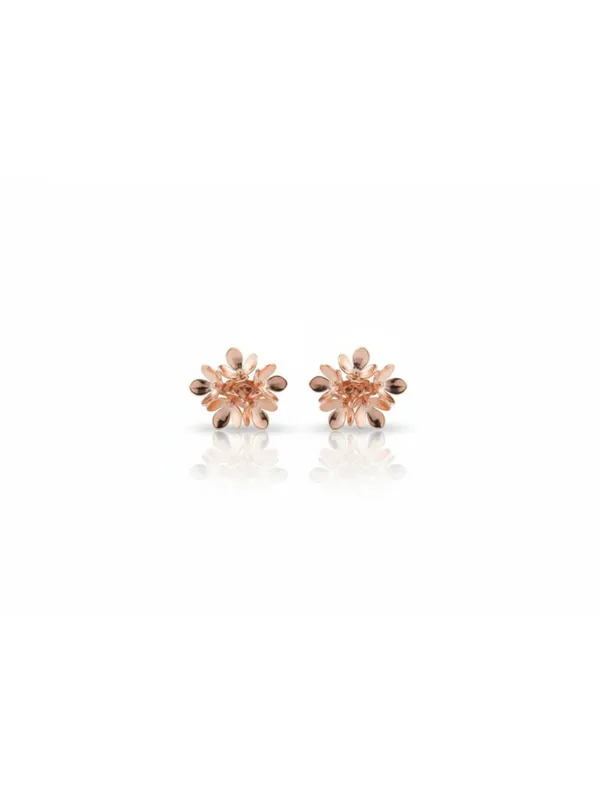 Crusstique_Gold_Flower_Stud_Earrings_with_Red_Rhinestone_Diamond_Drop,_Pink_Coral_Resin_Floral_Design,_Statement_Jewelry
