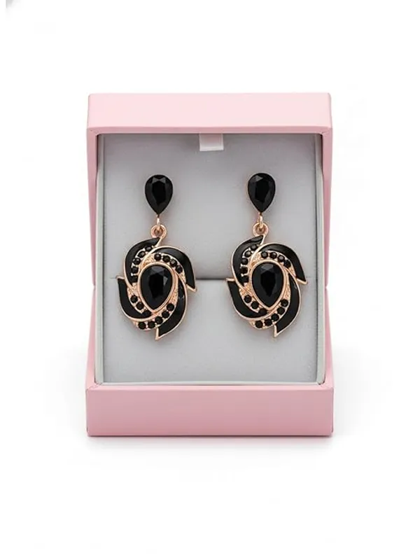 CRUSSTIQUE_GOLD�_women's_Silver_Floral_Cluster_Stud_Earrings,_Metal_Flower_Design