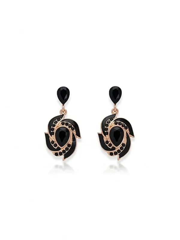 CRUSSTIQUE_GOLD�_women's_Silver_Floral_Cluster_Stud_Earrings,_Metal_Flower_Design