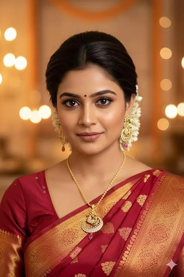 CRUSSTIQUE_GOLD�_Gold-Tone_Necklace_and_Earrings_Set_with_Green_and_Pink_Stones,_Peacock_Design_Pendant,_Chandbali_Earrings,_Traditional_Indian_Jewelry