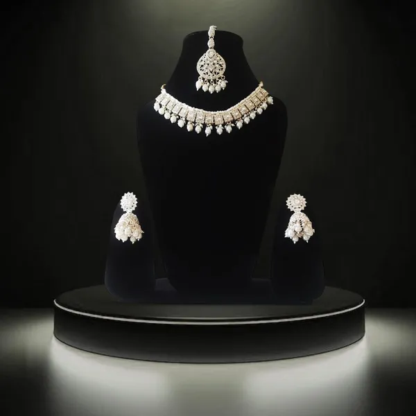 Light_Green_Traditional_Indian_Artificial_Jewellery_Set_For_Women_|_Choker_Necklace_With_Matching_Earrings_&_Pearl_Detailing