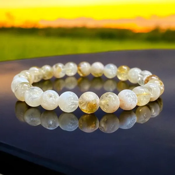 Multicolour_Natural_Citrine_Crystal_Beaded_Bracelet,_Honey_Semi-Precious_Gemstone_Jewellery_For_Men_And_Women,_Prosperity_And_Positive_Energy_Healing_Stone_Wristband