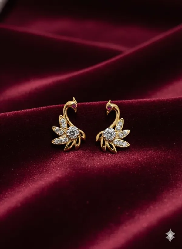 Gold_Tone_Swan_Stud_Earrings_with_Crystal_Embellishments_and_Ruby_Eyes,_Elegant_Bird_Design_Earrings