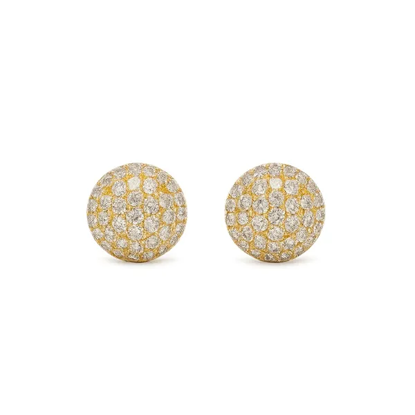 Gold_Pav�_Crystal_Round_Stud_Earrings,_Elegant_Dome_Design_with_Sparkle_Finish