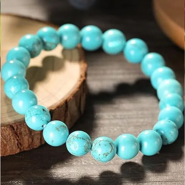CRUSSTIQUE_GOLD__Natural_Turquoise_Stone_Beaded_Bracelet,_Handcrafted_Firoza_Bracelet_For_Men_And_Women_Multi_Crystal_Bracelet[with_authentic_lab-certificate]