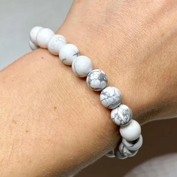Multicolour_Natural_Howlite_Stone_Beaded_Bracelet,_8Mm_Marble_Pattern_Beads,_Calming_Energy_Healing_Crystal_Wristband_For_Men_And_Women