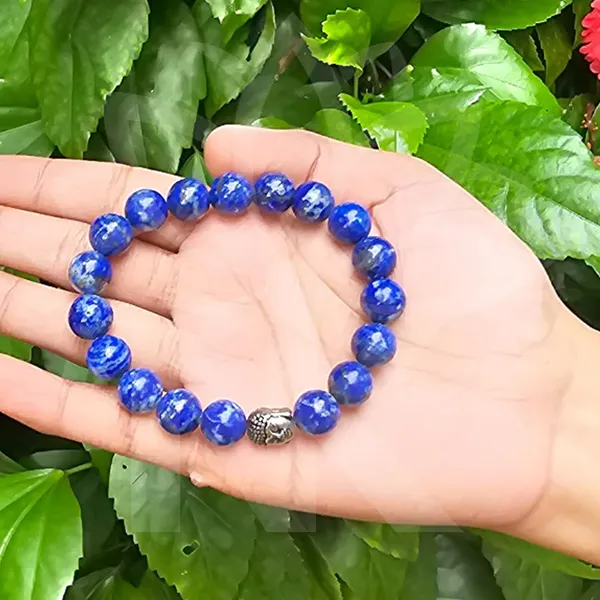Multicolour_Natural_Lapis_Lazuli_Beaded_Bracelet,_10Mm_Deep_Gemstone_Beads_With_Silver_Accents,_Handmade_Healing_Crystal_Jewellery_For_Men_And_Women,_Spiritual_Energy_Bracelet