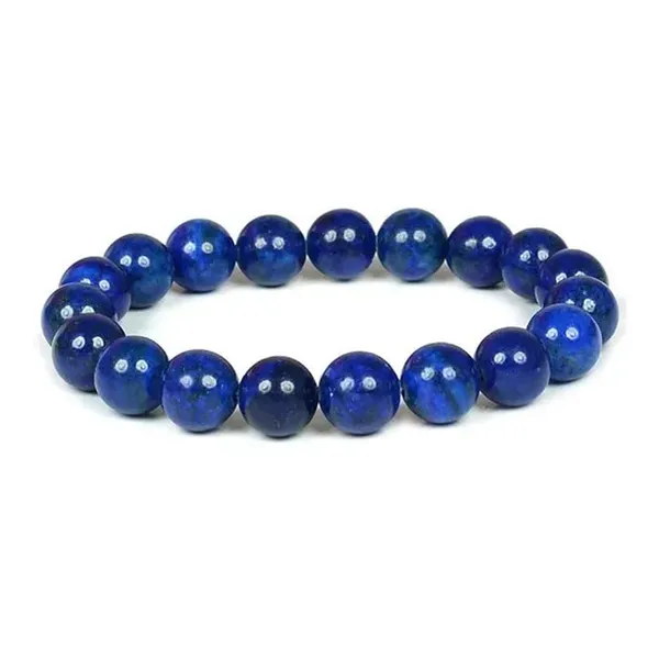 Multicolour_Natural_Lapis_Lazuli_Beaded_Bracelet,_10Mm_Deep_Gemstone_Beads_With_Silver_Accents,_Handmade_Healing_Crystal_Jewellery_For_Men_And_Women,_Spiritual_Energy_Bracelet