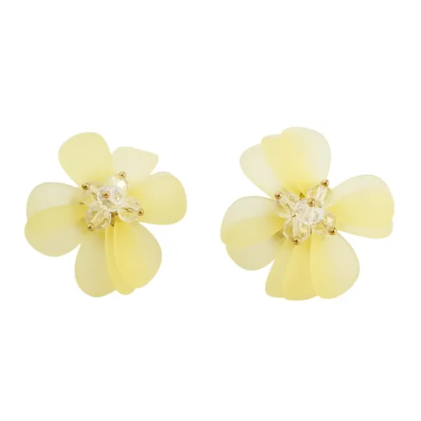 Light_Yellow_Floral_Crystal_Stud_Earrings_For_Women_Petals_Gold-Tone_Accents_Elegant_Flower_Design_Jewelry_Lightweight_Comfortable_Gift_For_Her_Party_And_Office