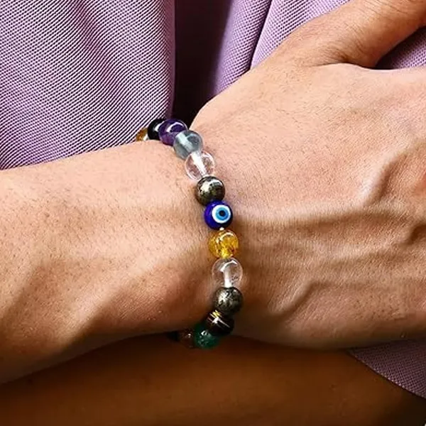 Multicolour_Multi_Crystal_Bracelet_Evil_Eye_Protection,_Multi-Gemstone_Beaded_Stretch_Bracelet_With_Amethyst_Agate_Crystal_For_Men_And_Women