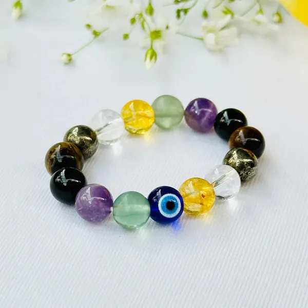 Multicolour_Multi_Crystal_Bracelet_Evil_Eye_Protection,_Multi-Gemstone_Beaded_Stretch_Bracelet_With_Amethyst_Agate_Crystal_For_Men_And_Women