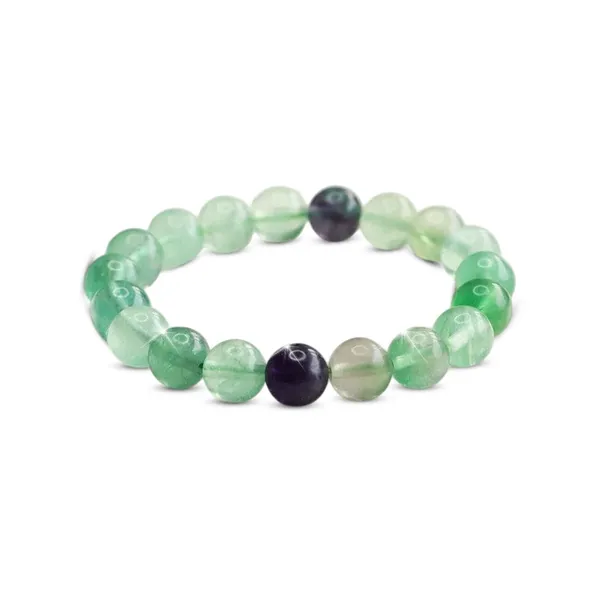 White_Natural_Multi_Fluorite_Bracelet,_Healing_Stone_Beads_Jewelry_For_Balance,_Positive_Energy,_Meditation,_And_Spiritual_Wellness,_Adjustable_Wrist_Accessory