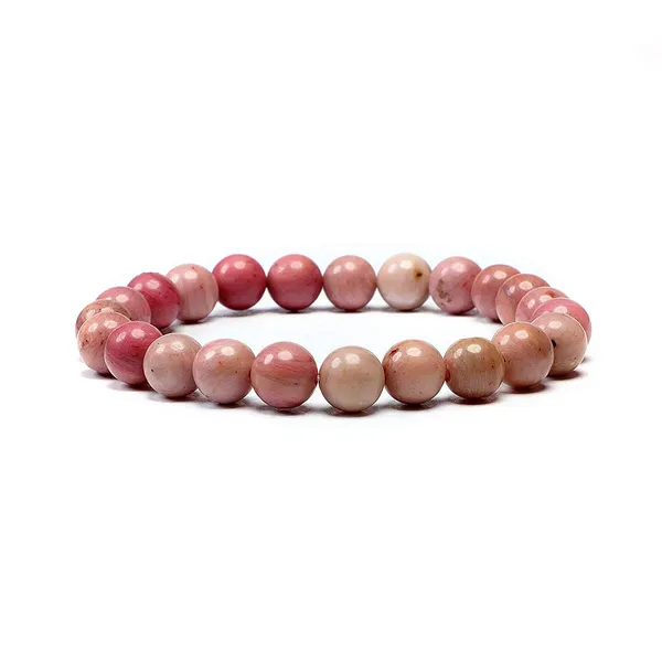 Pink_Natural_Rhodochrosite_Beaded_Bracelet,_Gemstone_Stretch_Bracelet_For_Men_And_Women_Multi_Crystal_Bracelet[with_authentic_lab-certificate]