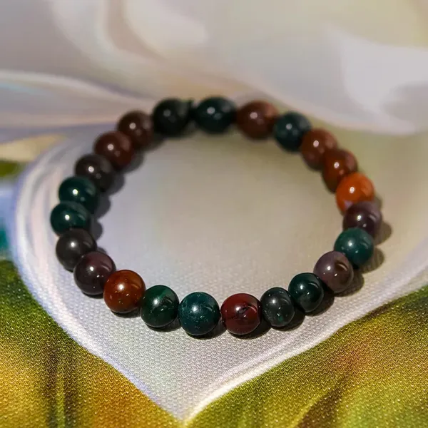 Multicolour_Natural_Bloodstone_Beaded_Bracelet,_And_Brown_Semi-Precious_Stones_For_Men_And_Women_Multi_Crystal_Bracelet_[with_authentic_lab-certificate]
