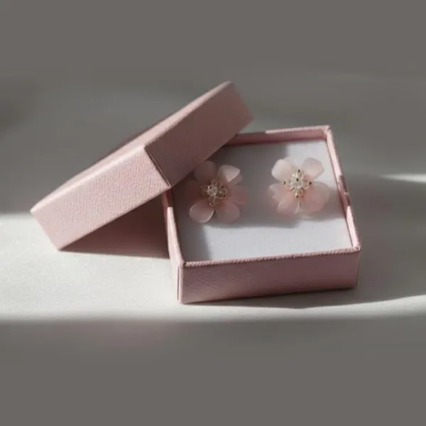Pink_Floral_Stud_Earrings_For_Women_Petals_With_Crystal_Beads_Elegant_Flower_Design_Fashion_Jewellery_Lightweight_Comfortable_Gift_For_Her_Party_And_Office