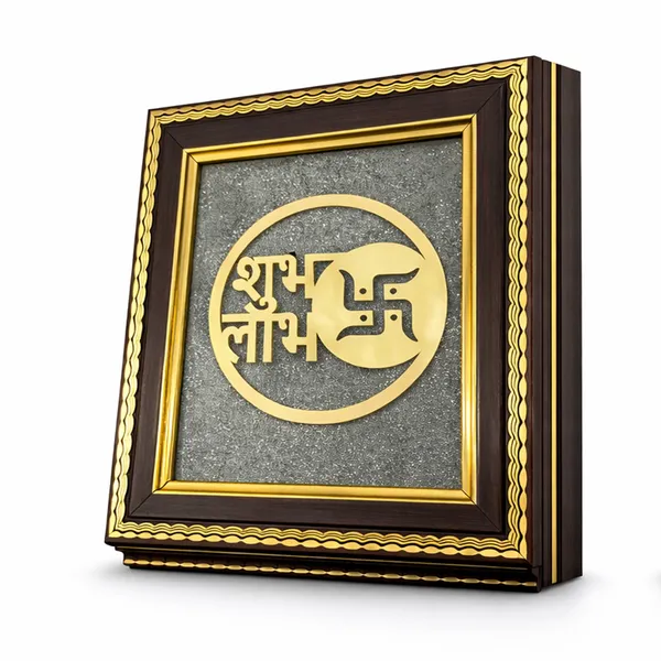 Premium_Gold-Plated_Shubh_Labh_&_Swastik_Religious_Wall_Frame_(Textured_Finish)