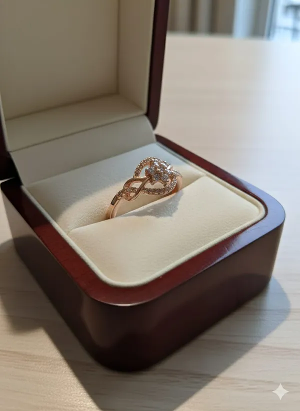 CRUSSTIQUE_GOLD_Elegant_Rose_Gold_Infinity_Heart_Ring_with_Cubic_Zirconia,_Double_Heart_Design,_Fashion_Statement_Jewelry_(Design_12)