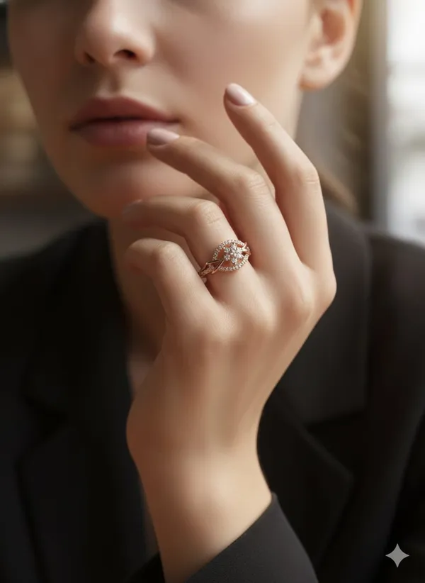 CRUSSTIQUE_GOLD_Elegant_Rose_Gold_Infinity_Heart_Ring_with_Cubic_Zirconia,_Double_Heart_Design,_Fashion_Statement_Jewelry_(Design_12)