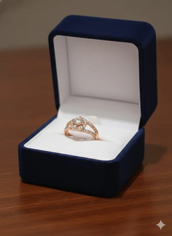 CRUSSTIQUE_GOLD_Elegant_Rose_Gold_Engagement_Ring_with_Round_Cut_Crystal,_Split_Shank_Design,_Pave_Set_Cubic_Zirconia,_Women's_Fashion_Jewelry_(Design_13)