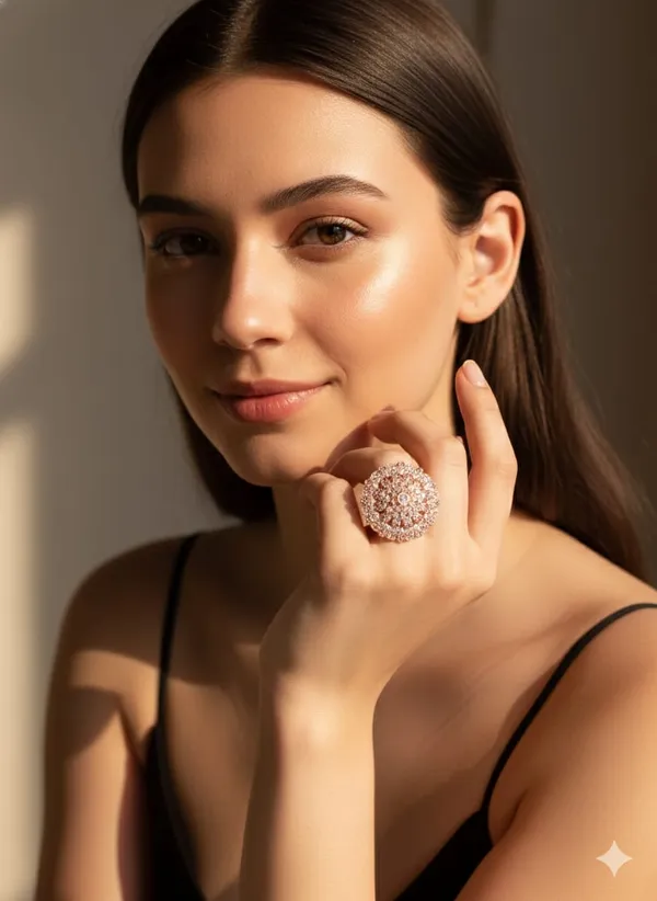 Elegant_Rose_Gold_Crystal_Statement_Ring,_Large_Floral_Design,_Rhinestone_Cocktail_Fashion_Jewelry,_Vintage_Style_(Design_1)