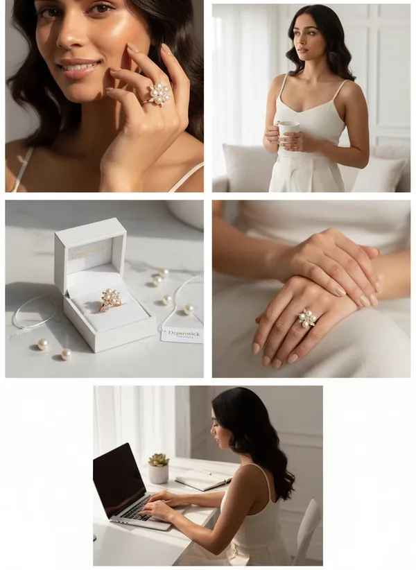 Pearl_and_Diamond_Floral_Ring,_Rose_Gold_Plated,_Elegant_Statement_Ring_with_5_Pearl_Petals,_Crystal_Center_Stone,_Wedding_Jewelry,_(Design_2)