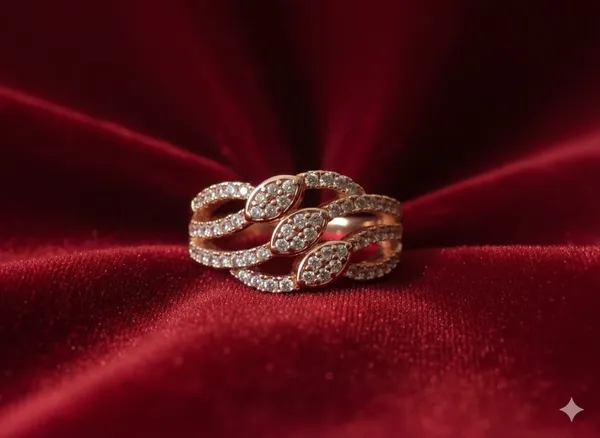 CRUSSTIQUE_GOLD_Elegant_Rose_Gold_Cubic_Zirconia_Ring,_Triple_Layer_Twisted_Band_Design,_Crystal_Paved_Wedding_Band,_Fashion_Statement_Jewelry_(Design_6)