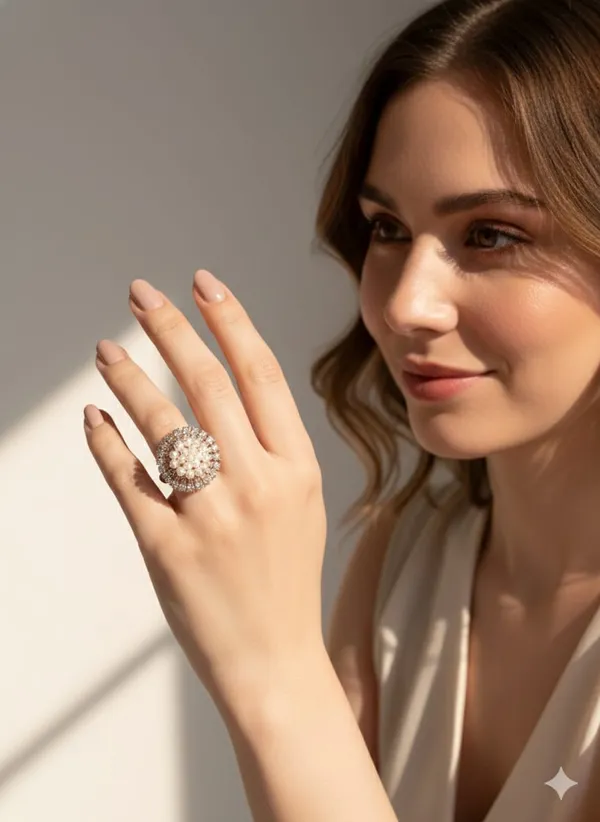 Elegant_Pearl_and_Crystal_Statement_Ring,_Rose_Gold_Plated,_Round_Cluster_Design,_Fashion_Cocktail_Party_Jewelry,_(Design_6)