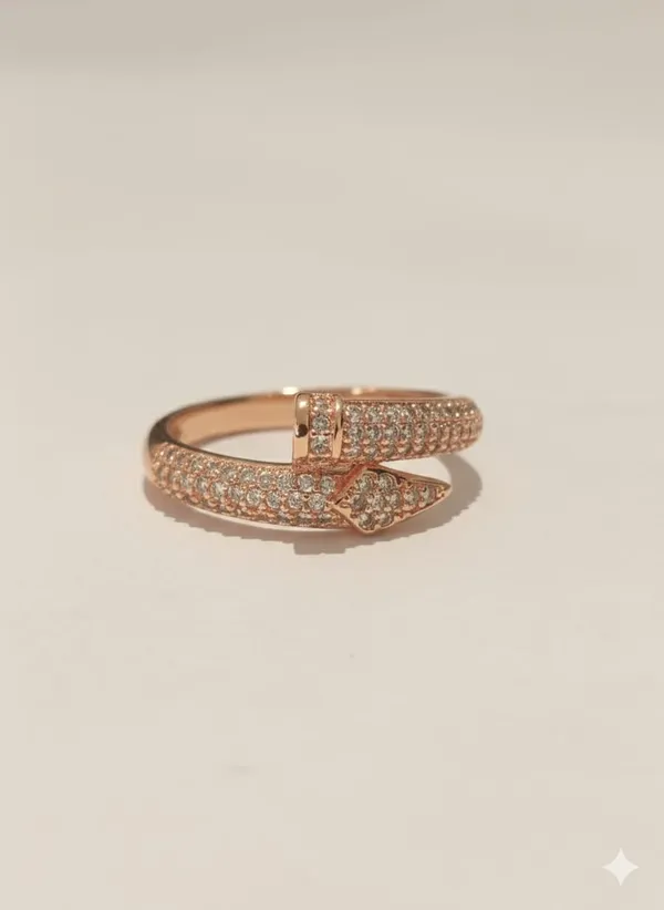 CRUSSTIQUE_GOLD_Elegant_Rose_Gold_Cubic_Zirconia_Ring,_Adjustable_Wrap_Design,_Crystal_Paved_Fashion_Statement_Ring_for_Women_(Design_7)