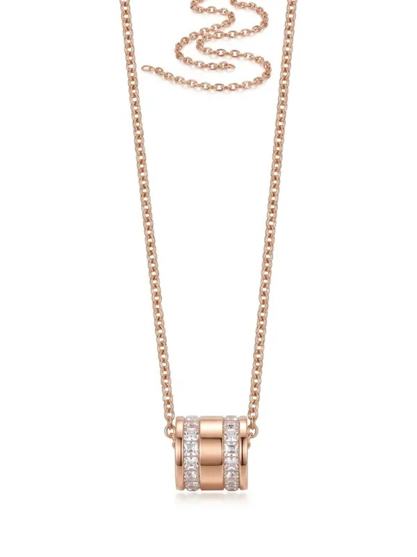 CRUSSTIQUE_GOLD_Rose_Gold_Plated_Crystal_Pendant_Necklace_for_Women_|_Elegant_Chain_Pendant_Jewelry_for_Daily_&_Party_Wear
