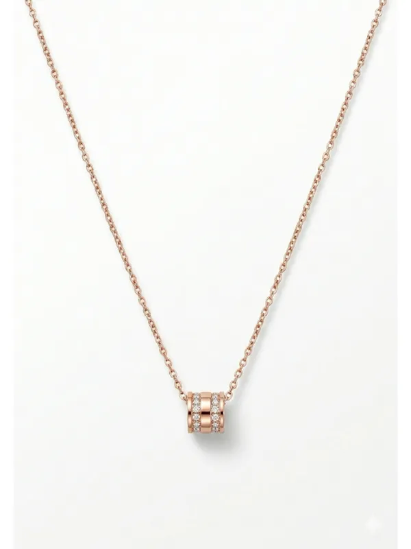 CRUSSTIQUE_GOLD_Rose_Gold_Plated_Crystal_Pendant_Necklace_for_Women_|_Elegant_Chain_Pendant_Jewelry_for_Daily_&_Party_Wear