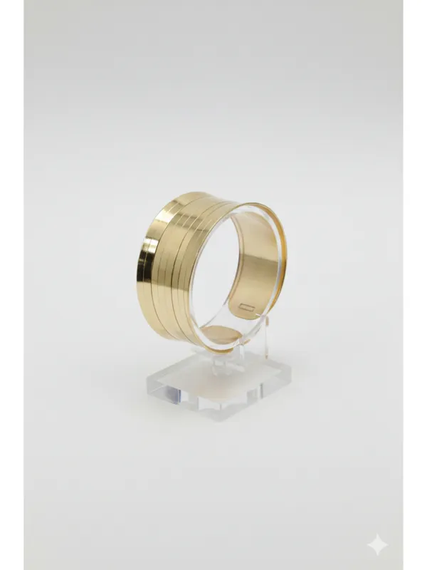 CRUSSTIQUE_GOLD_Minimalist_Multi-Layered_Gold_Cuff_Bracelet_for_Women