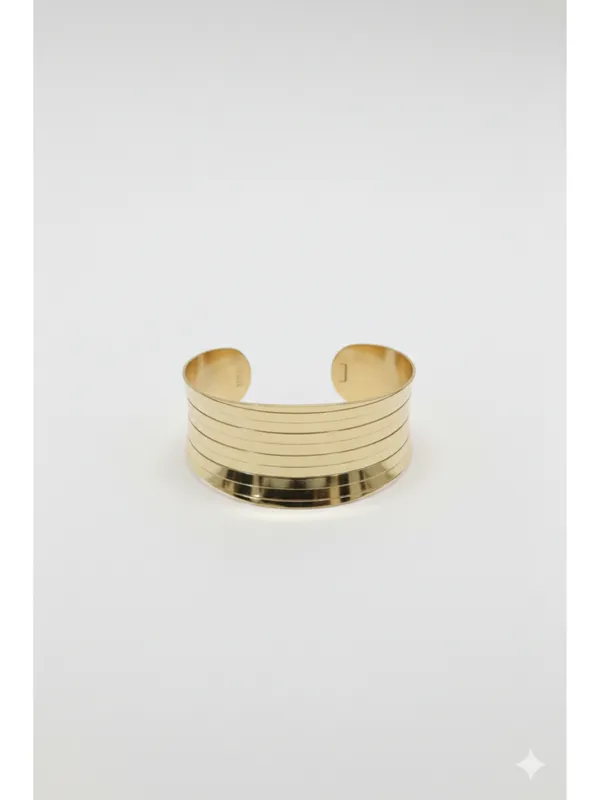 CRUSSTIQUE_GOLD_Minimalist_Multi-Layered_Gold_Cuff_Bracelet_for_Women