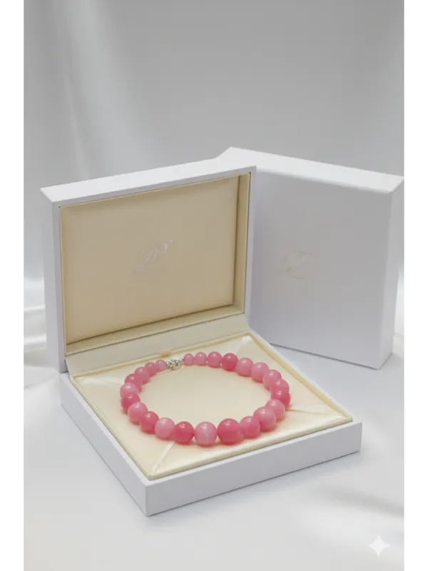 CRUSSTIQUE_GOLD_Radiant_Rose_Quartz-Style_Graduated_Beaded_Necklace