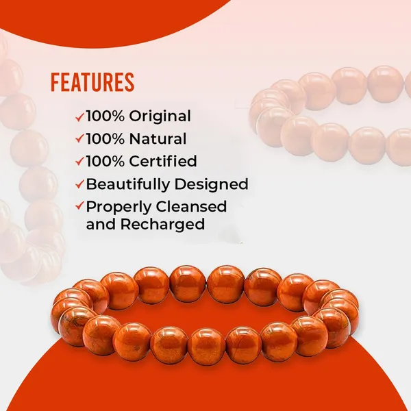 Multicolour_Natural_redJasper_Beaded_Bracelet,_Grounding_And_Strength_Gemstone_Jewellery_For_Men_And_Women,_Healing_Crystal_Energy_Wristband_With_Polished_Stone_Beads[with_authentic_lab-certificate]