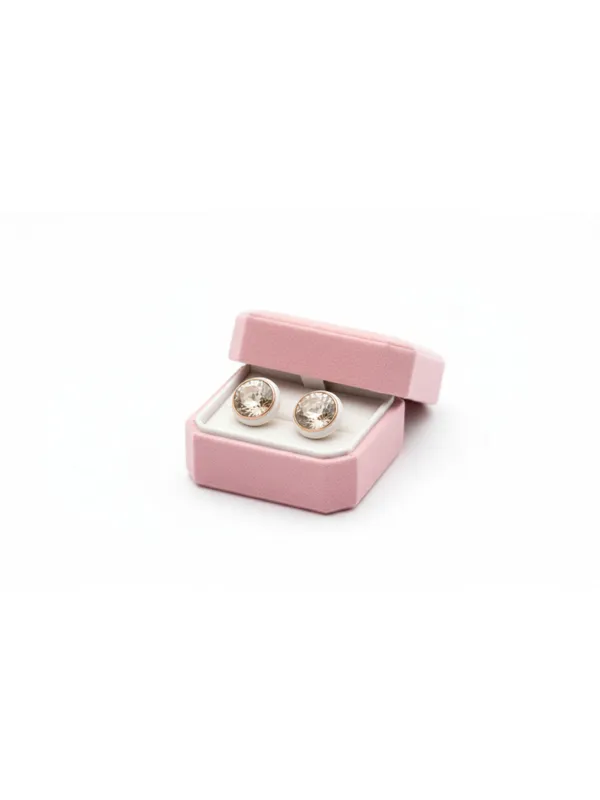 CRUSSTIQUE_GOLD_Emerald_Cut_Crystal_Stud_Earrings,_Red_and_Smoky_Grey_Stone,_Rectangular_Statement_Jewelry_(White)