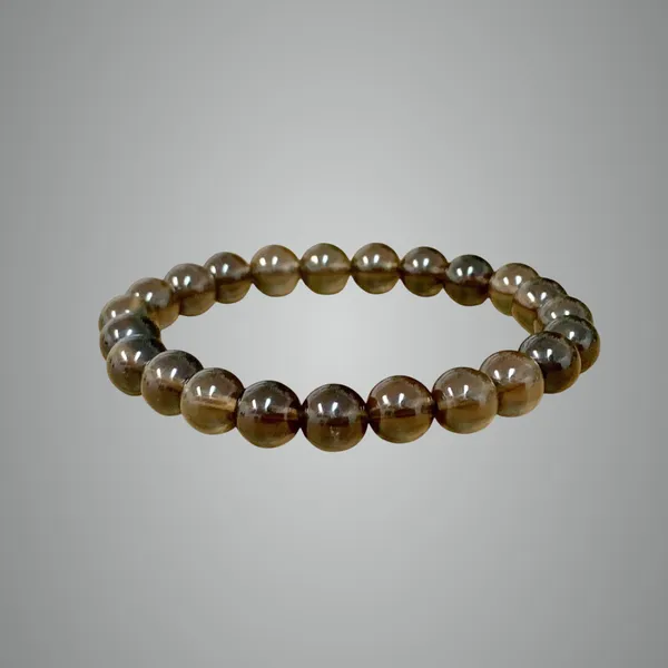 Multicolour_Smoky_Quartz_Crystal_Beaded_Bracelet,_Natural_Brown_Gemstone_Jewellery_For_Men_And_Women,_Timeless_Style_Healing_Stone_Wristband_For_Balance_And_Grounding