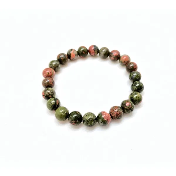 Unakite_Natural_Stone_Bracelet,_Crystal_Healing_Jewelry_For_Balance,_Positive_Energy,_Meditation,_And_Spiritual_Wellness,_Adjustable_Wrist_Accessory_[with_authentic_lab-certificate]