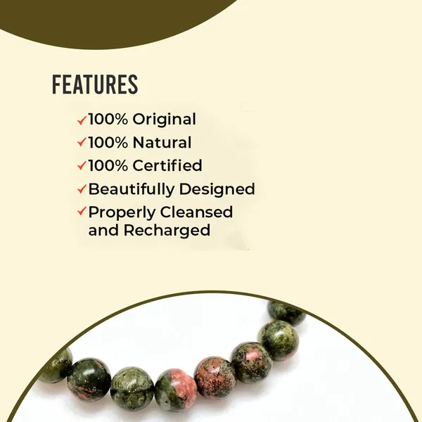 Unakite_Natural_Stone_Bracelet,_Crystal_Healing_Jewelry_For_Balance,_Positive_Energy,_Meditation,_And_Spiritual_Wellness,_Adjustable_Wrist_Accessory_[with_authentic_lab-certificate]