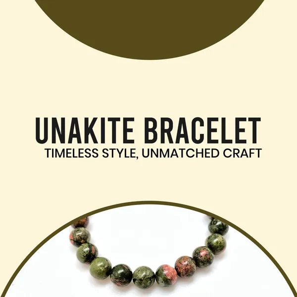 Unakite_Natural_Stone_Bracelet,_Crystal_Healing_Jewelry_For_Balance,_Positive_Energy,_Meditation,_And_Spiritual_Wellness,_Adjustable_Wrist_Accessory_[with_authentic_lab-certificate]