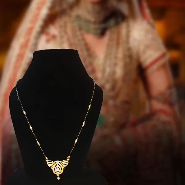White_Traditional_Gold-Plated_Mangalsutra_Necklace_With_Winged_Teardrop_Pendant_&_Crystal_Drop_Accent_|_Ethnic_Jewellery_For_Women_And_Wedding_Functions