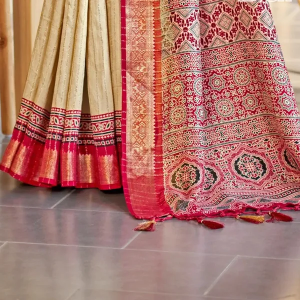 Red_Ajrakh_Printed_Soft_Modal_Silk_Natural_Print_Saree
