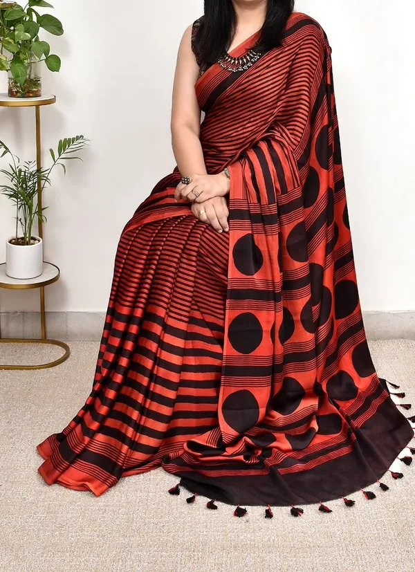 Red_Ajrakh_Handblock_Modal_Silk_Saree_with_Matching_Blouse_Piece_for_Women