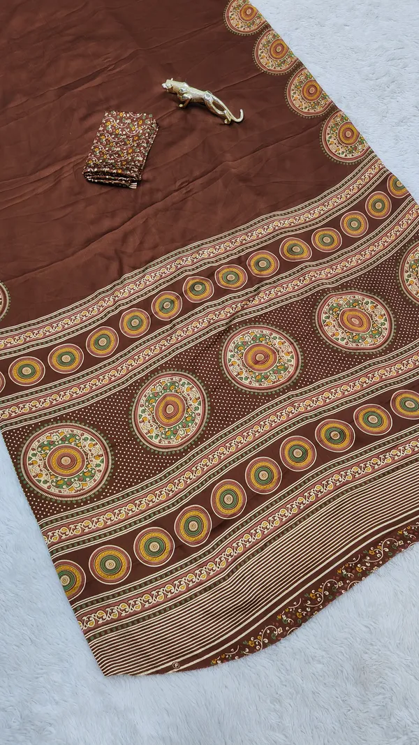 Brown_Modal_Ajrakh_Printed_Silk_Saree_New_Ajrakh_Saree