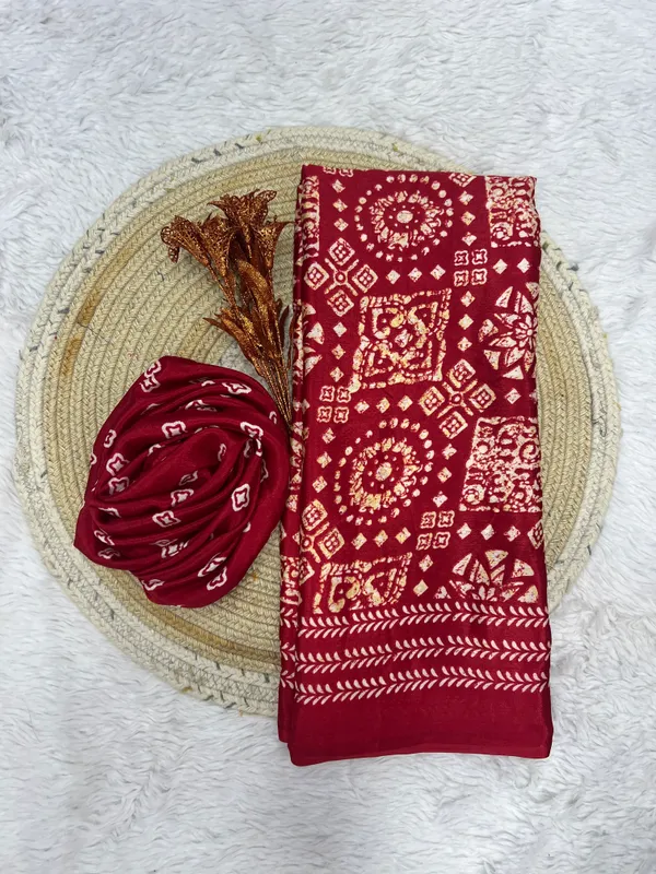 Premium_Ajrakh_Model_Silk_Saree_For_Women_New_Ajrakh_Saree
Women